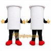 White Toilet Paper Roll Mascot Costume for Events and Promotions White Toilet Paper Roll Mascot Costume for Events and Promotions