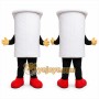 White Toilet Paper Roll Mascot Costume for Events and Promotions