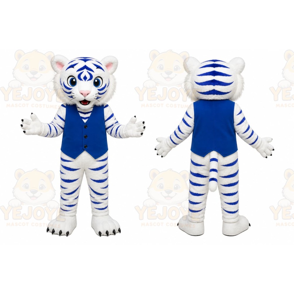 White Tiger Mascot Costume for Sports Events