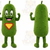 Green Pickle Mascot Costume for Events and Promotions