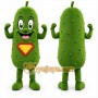 Green Pickle Mascot Costume for Events and Promotions