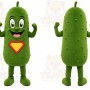 Green Pickle Mascot Costume for Events and Promotions