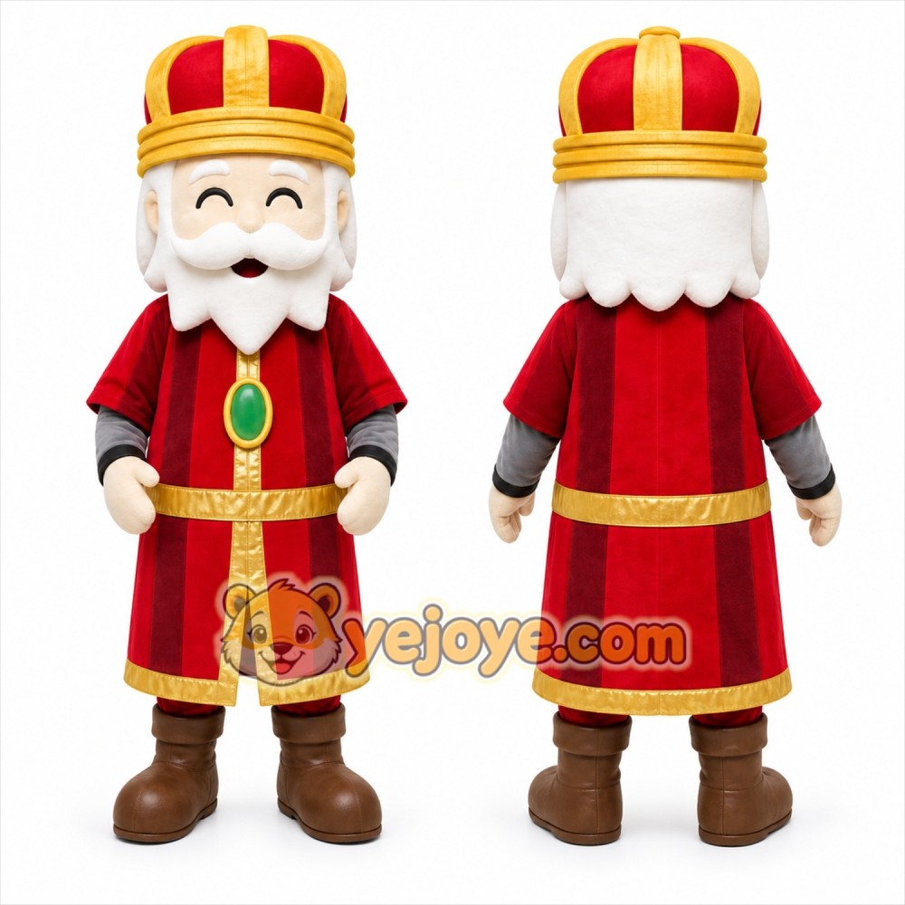 Red King Mascot Costume for Holiday Events Red King Mascot Costume for Holiday Events