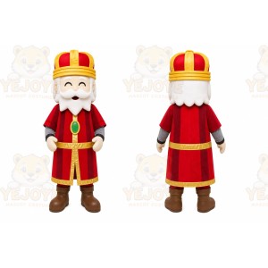 Red King Mascot Costume for Holiday Events