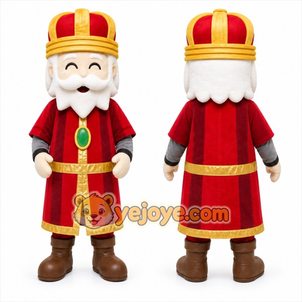 Red King Mascot Costume for Holiday Events