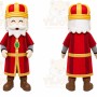 Red King Mascot Costume for Holiday Events
