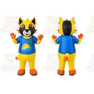 Yellow Cat Mascot Costume for Children's Events