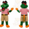 Green Alligator Pirate Mascot Costume for Children's Events