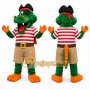 Green Alligator Pirate Mascot Costume for Children's Events