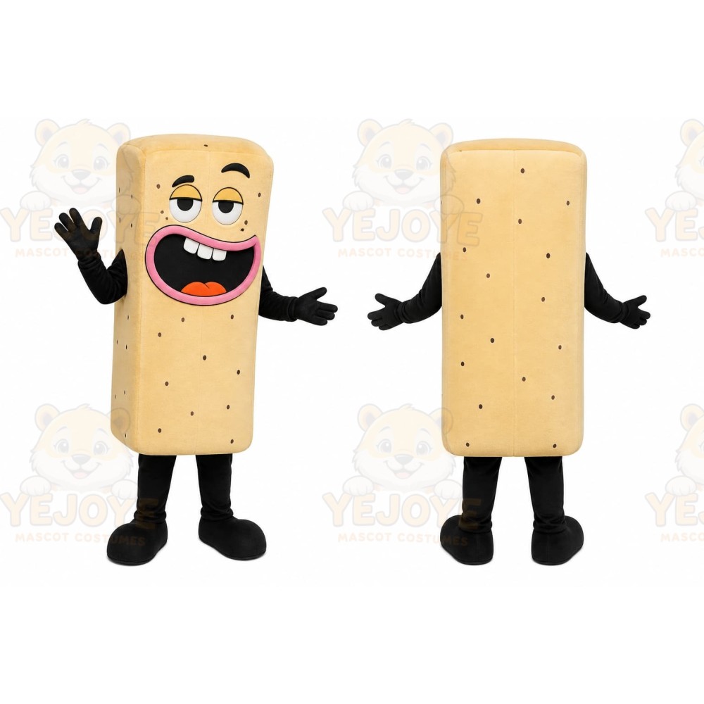 Tan Ice Cream Sandwich Mascot Costume for Restaurant Promotions