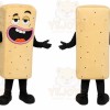Tan Ice Cream Sandwich Mascot Costume for Restaurant Promotions
