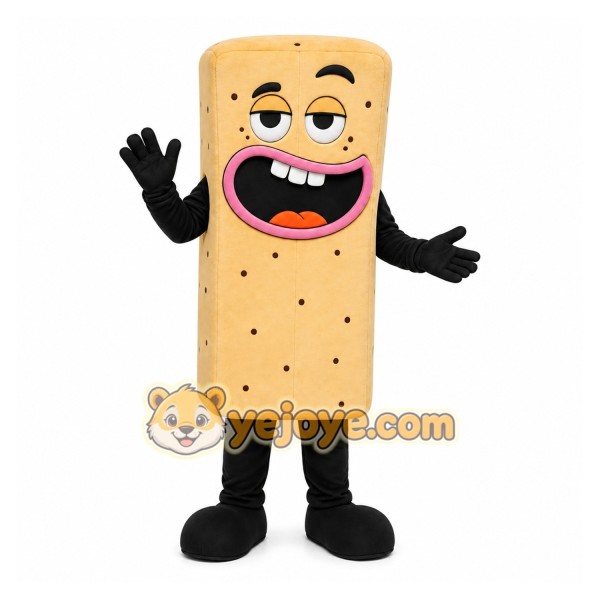 Tan Ice Cream Sandwich Mascot Costume for Restaurant Promotions Tan Ice Cream Sandwich Mascot Costume for Restaurant Promotions