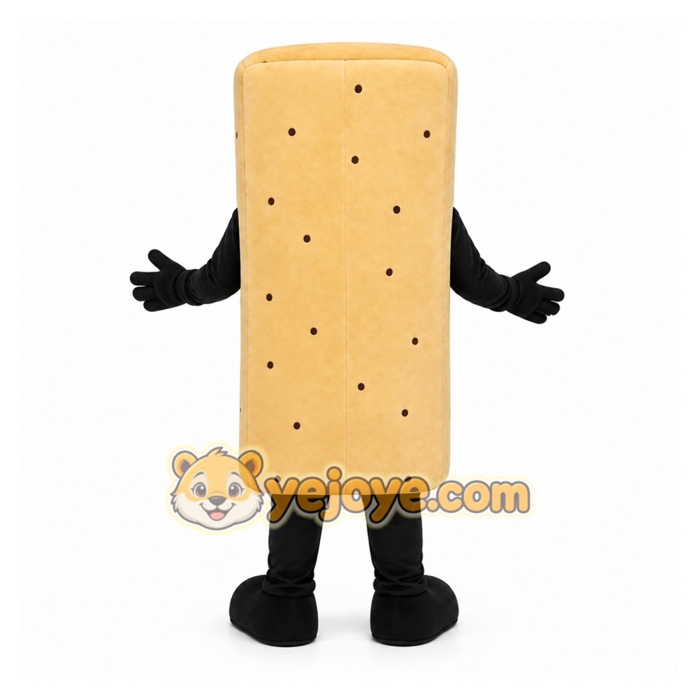 Tan Ice Cream Sandwich Mascot Costume for Restaurant Promotions Tan Ice Cream Sandwich Mascot Costume for Restaurant Promotions