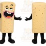 Tan Ice Cream Sandwich Mascot Costume for Restaurant Promotions
