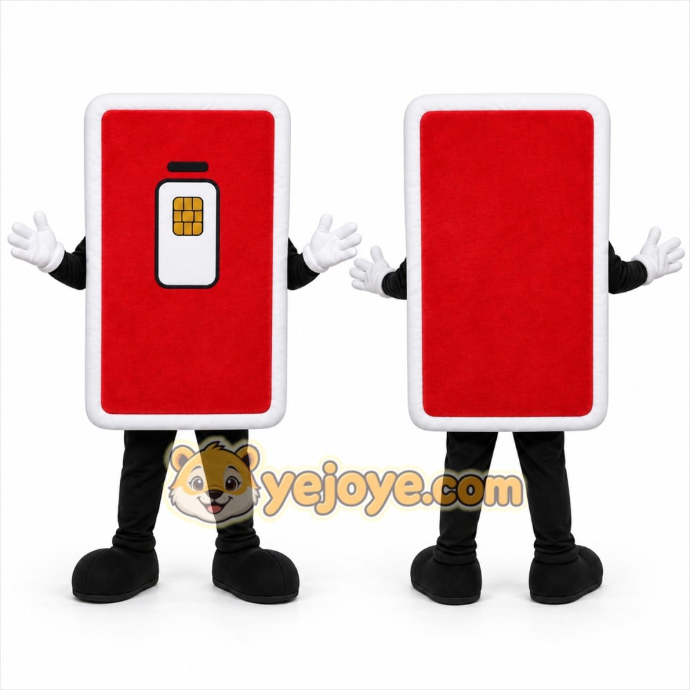 Red Smartphone Mascot Costume for Corporate Events