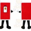 Red Smartphone Mascot Costume for Corporate Events