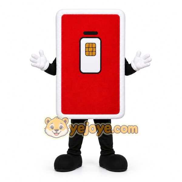 Red Smartphone Mascot Costume for Corporate Events