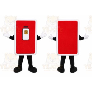 Red Smartphone Mascot Costume for Corporate Events