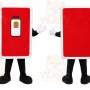 Red Smartphone Mascot Costume for Corporate Events