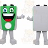 Green Battery Mascot Costume for Corporate Events