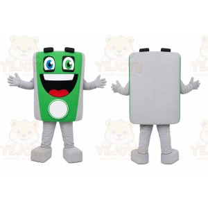 Green Battery Mascot Costume for Corporate Events