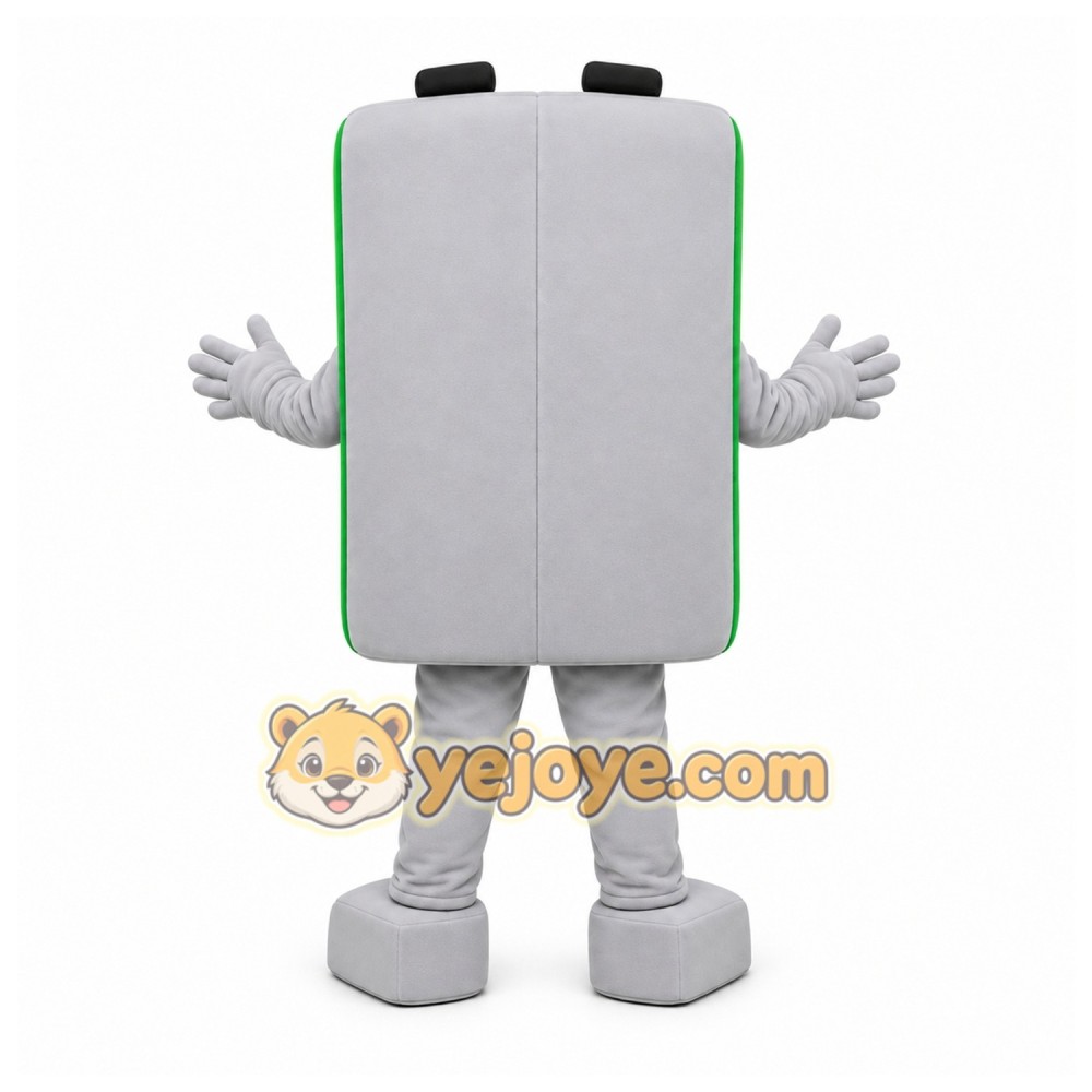 Green Battery Mascot Costume for Corporate Events