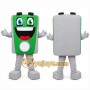 Green Battery Mascot Costume for Corporate Events