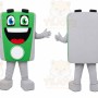 Green Battery Mascot Costume for Corporate Events