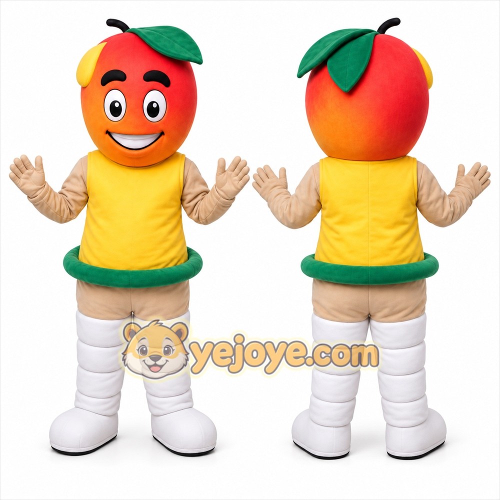 Orange Peach Mascot Costume for Events and Promotions