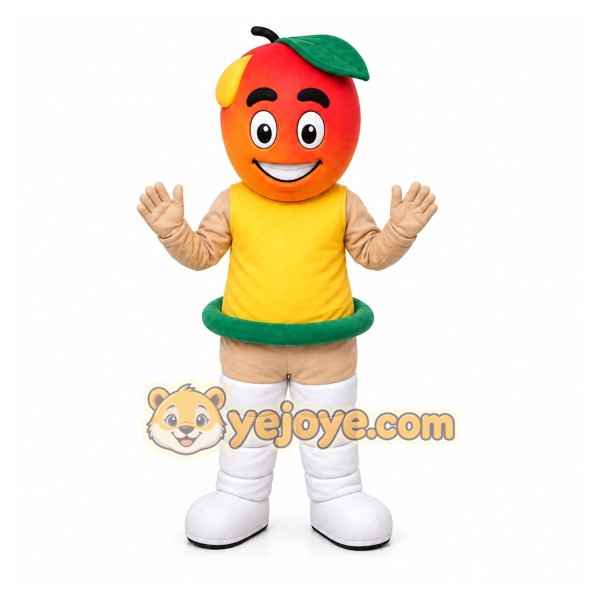 Orange Peach Mascot Costume for Events and Promotions Orange Peach Mascot Costume for Events and Promotions