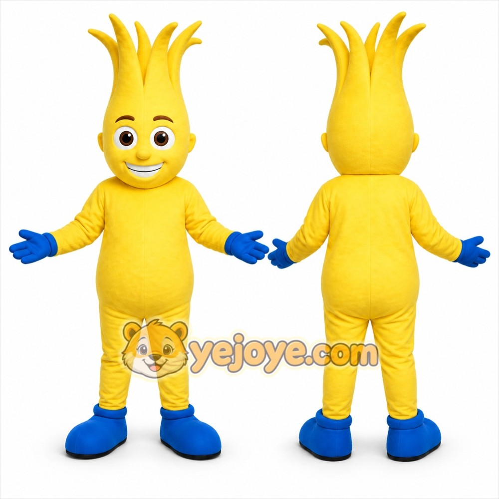 Yellow Plant Character Mascot Costume for Children's Events Yellow Plant Character Mascot Costume for Children's Events