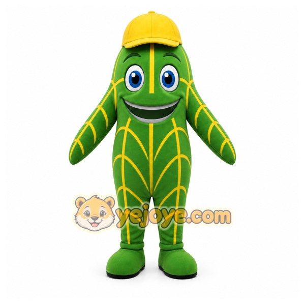 Green Corn Mascot Costume for Events and Promotions