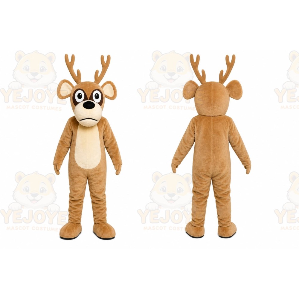 Brown Reindeer Mascot Costume for Holiday Events