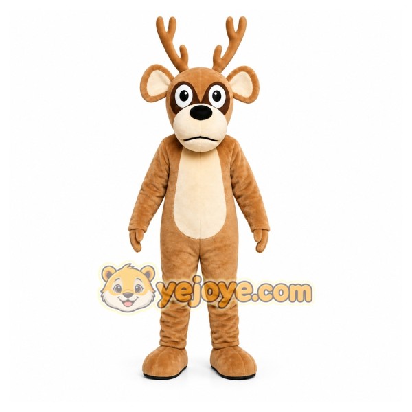 Brown Reindeer Mascot Costume for Holiday Events