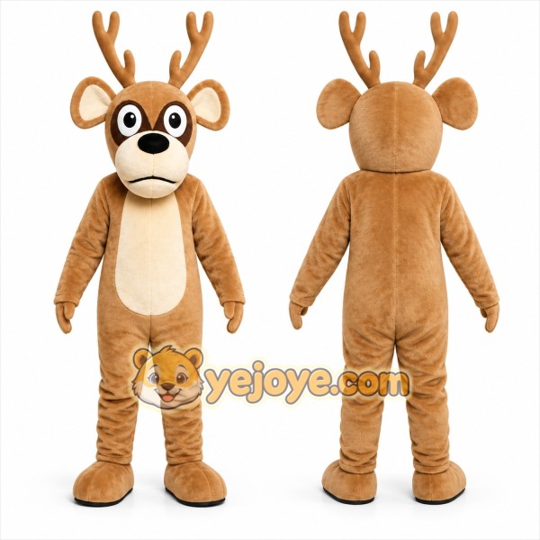 Brown Reindeer Mascot Costume for Holiday Events