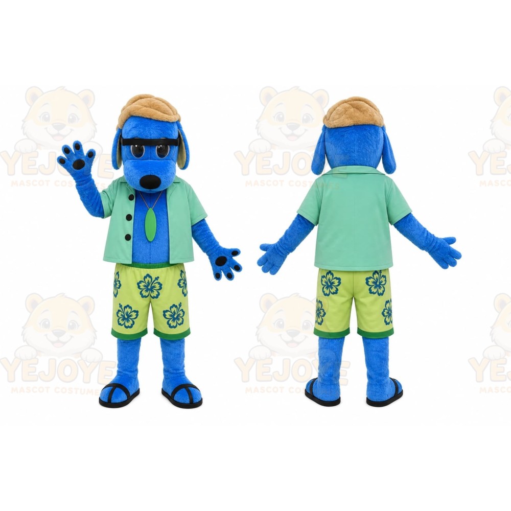 Blue Dog Mascot Costume for Events and Promotions