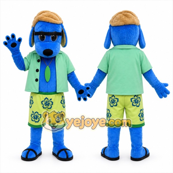 Blue Dog Mascot Costume for Events and Promotions