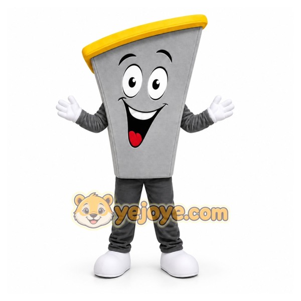 Gray French Fry Container Mascot Costume for Restaurant Promotions