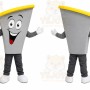 Gray French Fry Container Mascot Costume for Restaurant Promotions