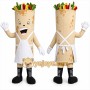 Beige Wrap Sandwich Mascot Costume for Restaurant Promotions