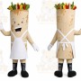 Beige Wrap Sandwich Mascot Costume for Restaurant Promotions