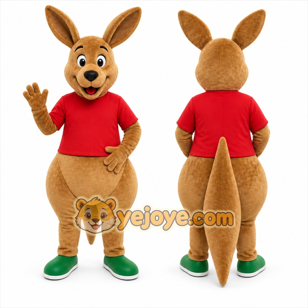 Brown Kangaroo Mascot Costume for Children's Events