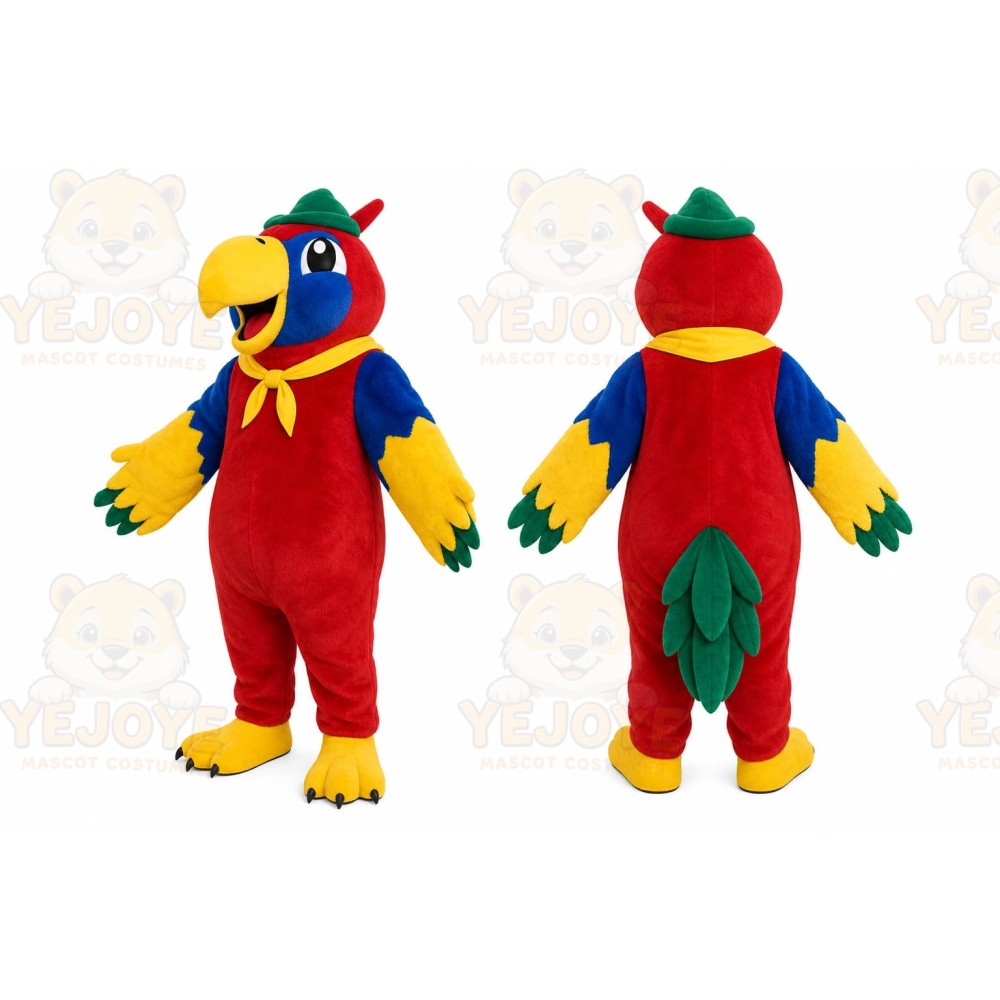Red Parrot Mascot Costume for Events and Promotions