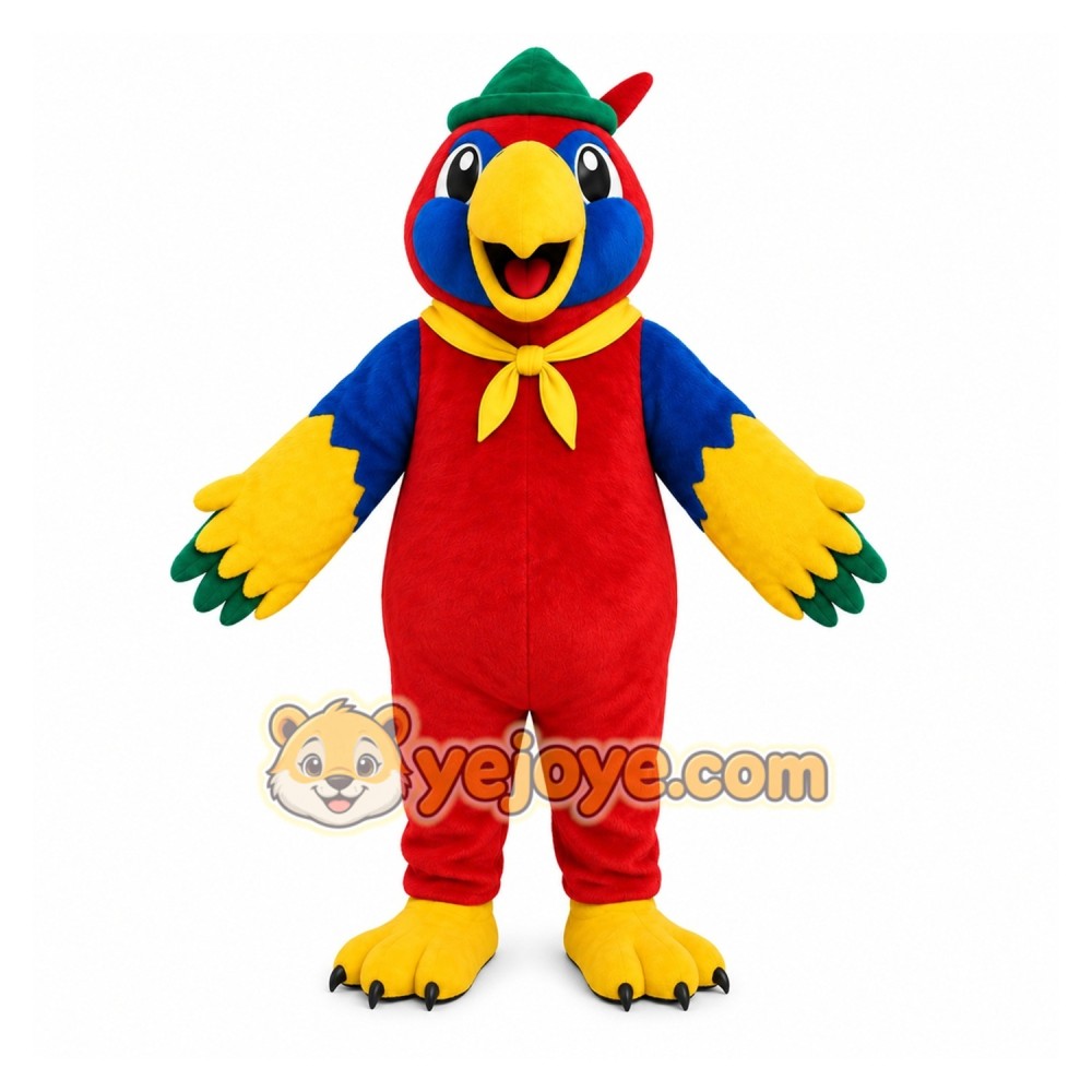 Red Parrot Mascot Costume for Events and Promotions Red Parrot Mascot Costume for Events and Promotions