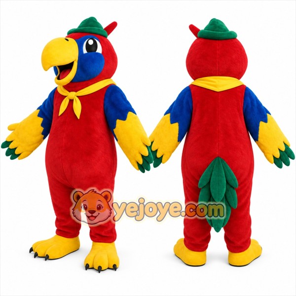 Red Parrot Mascot Costume for Events and Promotions