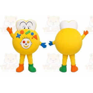 Yellow Cookie Mascot Costume for Children's Events