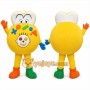 Yellow Cookie Mascot Costume for Children's Events