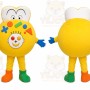 Yellow Cookie Mascot Costume for Children's Events