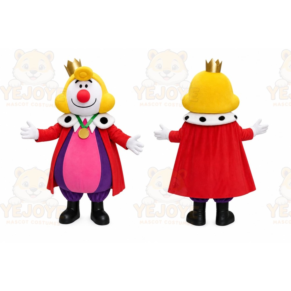 Red King Mascot Costume for Holiday Events