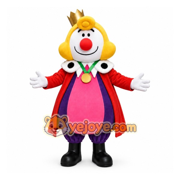 Red King Mascot Costume for Holiday Events